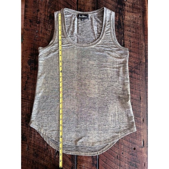 Sam Edelman Shimmery Gold and Black Hi-Low round hem Top/Tank/Shirt/Blouse S Med - Picture 9 of 13